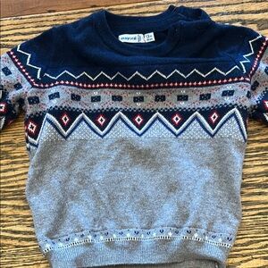 Mayoral Baby Gray and Blue Sweater